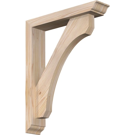 Ekena Millwork Legacy Traditional Smooth Bracket w/ Offset Brace, Douglas Fir, 3 1/2"W x 16"D x 20"H BKT0402X16X20LEC01SDF